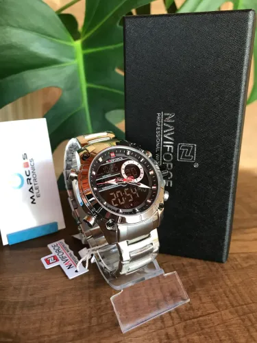 Naviforce Militar Digital + Analógico - Robusto e Sofisticado