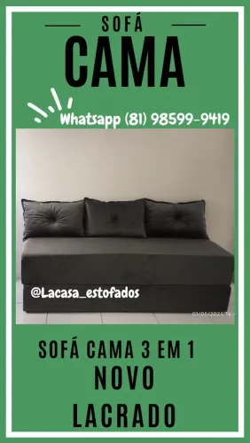 Sofá Cama 3 em 1 Novo Lacrado.