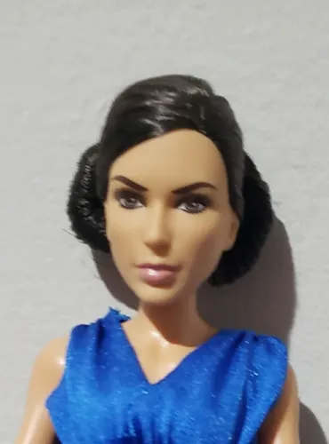 Boneca Mulher Maravilha vestido Azul festa