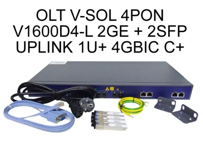Olt Vsol Epon 4pon completa Nova