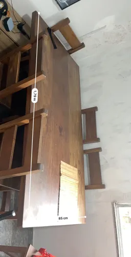 Mesa madeira 6 cadeiras