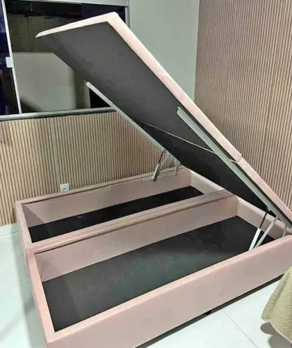 Cama Box Baú com Design Moderno e Amplo Espaço Interno