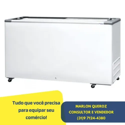 Congelador Horizontal Tampa de vidro 503L Fricon