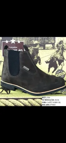 Bota solado de borracha