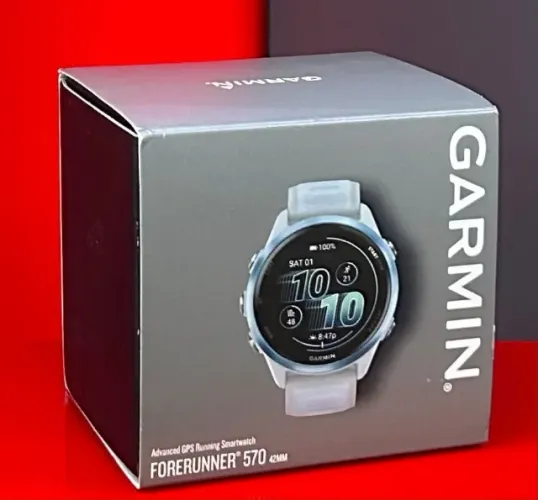 Garmin Forerunner 570 Amoled - 42mm - Whitestone - Branco - Produto Novo + Garantia Loja