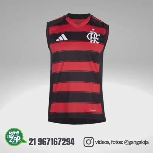 Camiseta Regata do Flamengo Uniforme 1 25/26 torcedor