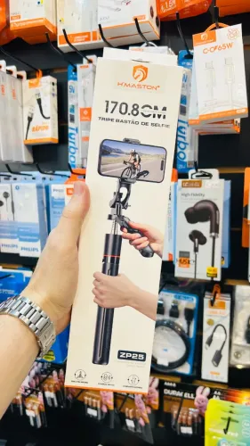 Tripé Com Bastão Selfie 170cm