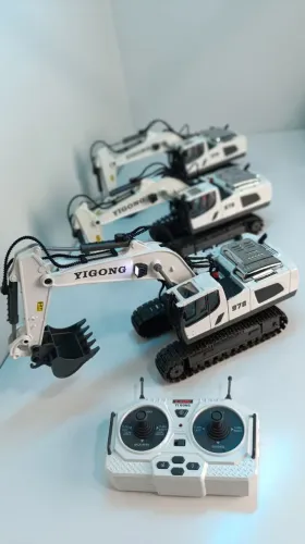 Escavadeira de Controle Remoto - Brinquedo de Engenharia