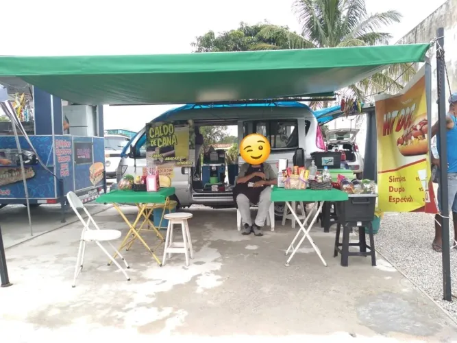 Food truck com engenho de cana 