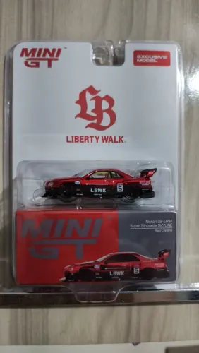 Miniatura Nissan Skyline LB-ER34 Liberty Walk Red Chrome