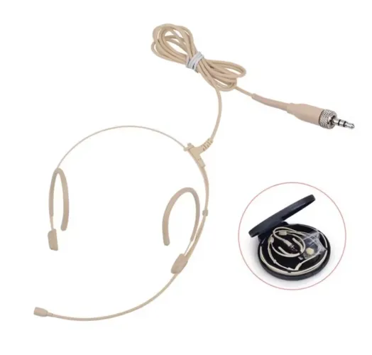 Microfone condensador omnidirecional fone de ouvido ajustável auricular shure sunhEISER