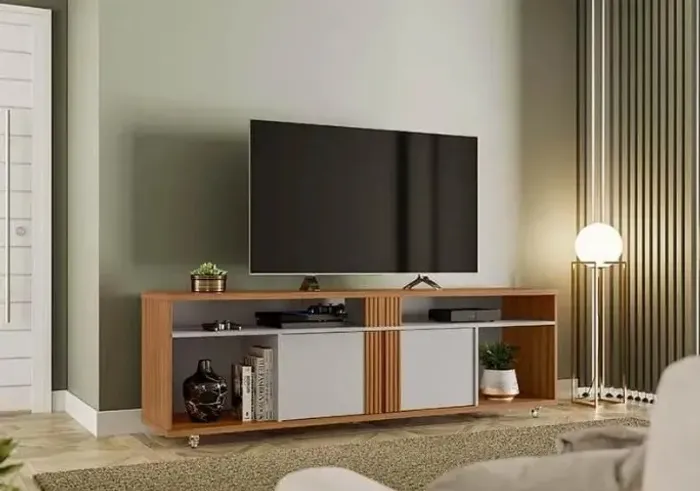 Rack para TV Rodinhas Silicone 1,80M RN - 12 Meses Garantia