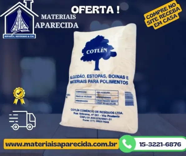 Estopa de Algodao Pet Shop 200g Cotlin
