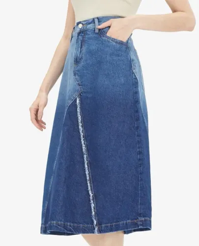 saia midi jeans tam. 38