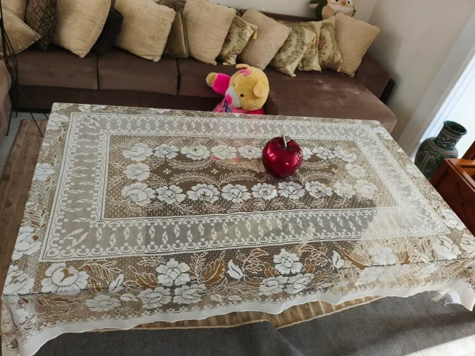Linda Mesa com tampo de vidro 8 milímetros - 6 lugares