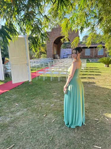 Vestido Longo Verde para Festa