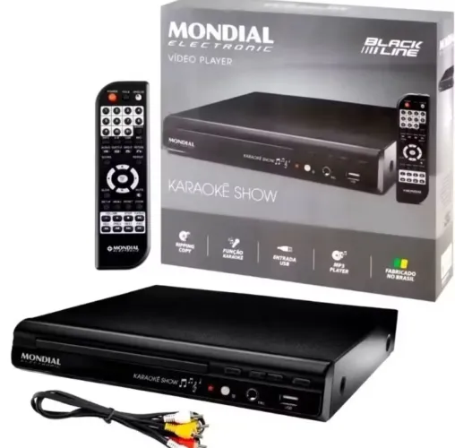 Aparelho de Dvd Mondial Karaokê e USB