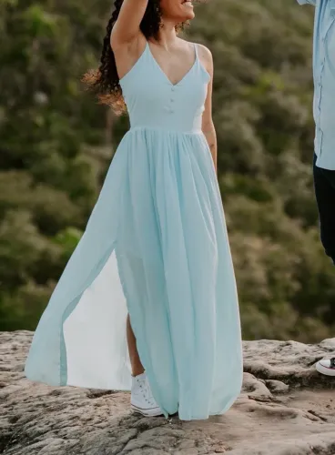 Vestido Longo Azul