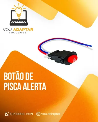 Botão de Pisca Alerta para Moto ou Carro - Universal