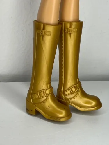 Botas Douradas para Boneca Barbie - American Idol Tóri