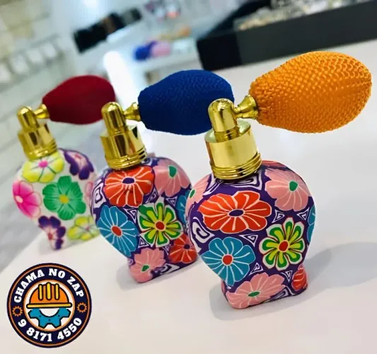 Frascos Decorativos Floridos para Perfume