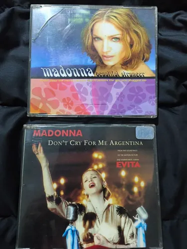 Kit Cds Singles Madonna - Beautiful Stranger (importado) + Don't cry for me Argentina