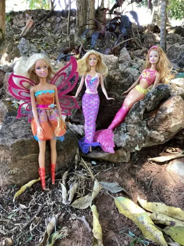 Trio lote de Barbie fada e sereias