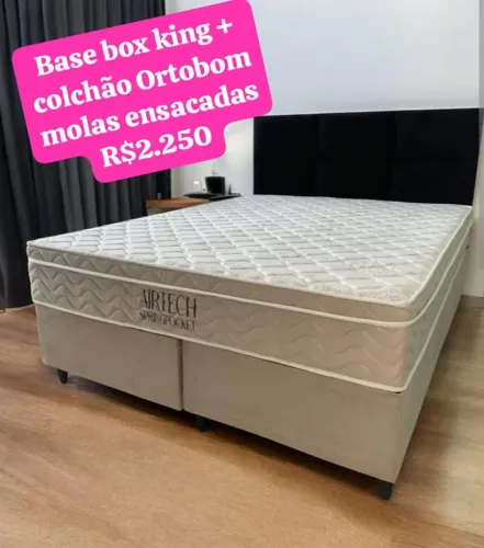 Box king + colchão Ortobom molas ensacadas!! Promoção