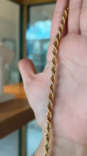 Pulseira cordao baiano ouro 18k