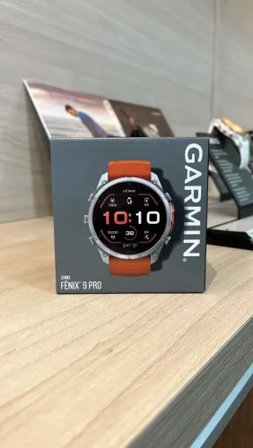 Relogio Garmin Fenix 9 Pro 51mm Amoled Saphira Orange Spark