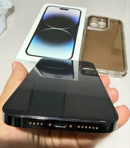 iPhone 14 Pro Max 128GB Preto Semi Novo + Caixa e Acessórios