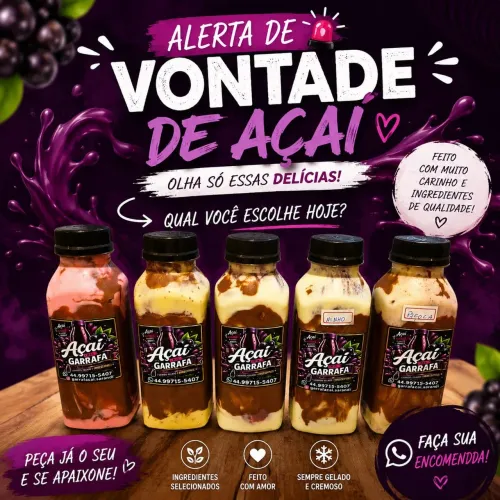 Açai na garrafa