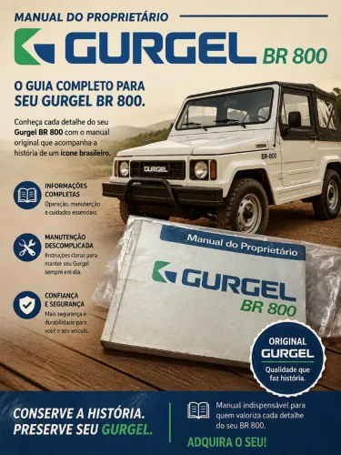 Manual do usuário Gurgel BR 800 raridade