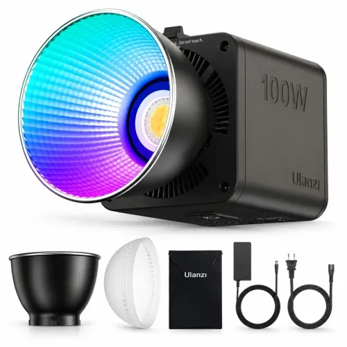 Iluminador LED Ulanzi ML100RGB 100W RGB COB Portátil Bateria