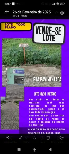 Terro grande boa localização, atrás do fórum., centro.
