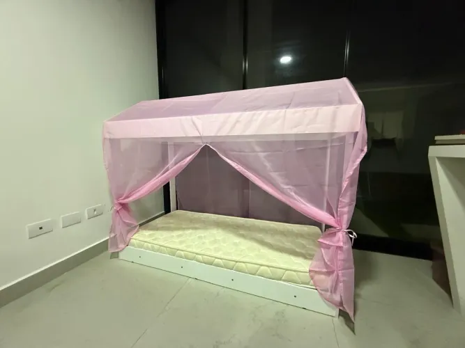 Cama infantil castelo montessoriano mais colchão