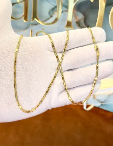 Cordão de ouro piastrine com 8.63g ( LOJA FÍSICA )