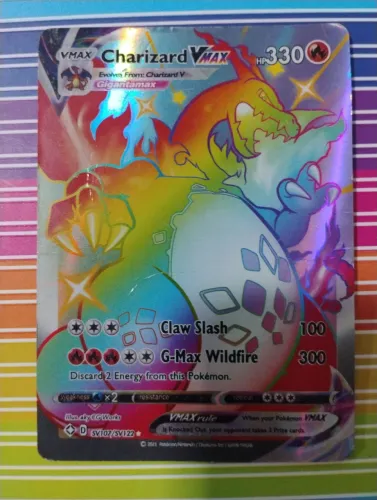 Carta Pokémon Charizard Vmax Shiny ( SV107/SV122)