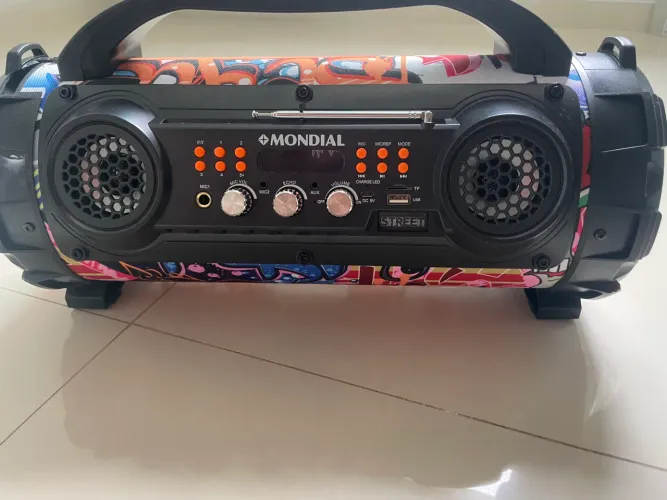 Caixa de Som Amplificada Mondial MCO08 Thunder Street Bivolt 100W RMS