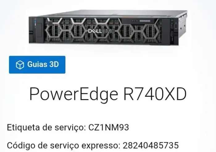 Servidor Dell PowerEdge R740XD | 2x Xeon Silver 4214R | 64TB SAS + 2x SSD 960GB | 64GB RAM