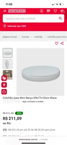 Colchão berço wave