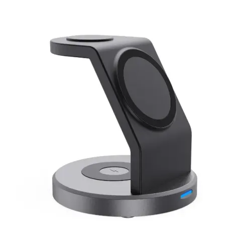 Carregador 3 Em 1 Indução Qi Wireless Universal iphone airpods apple watch