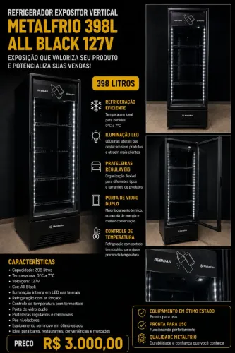 Refrigerador Expositor Metalfrio All Black