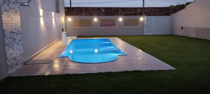 Casa 5 quartos c piscina temporada Praia Grande Fundao 