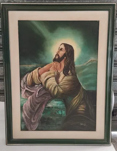 Pintura Antiga Com Moldura Em Excelente Estado 