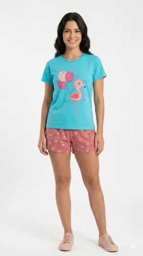 Pijama manga curta e short