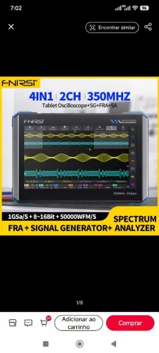 Osciloscópio 4 em um 350 MHz