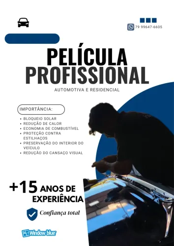Aplicação de película automotiva e residencial
