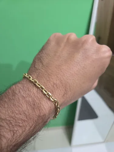 Pulseira Masculino Ouro 18 kilates Oco 21/22cm. 8g Valor 4.200 r$