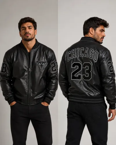 Jaqueta Masculina Couro Basquete 